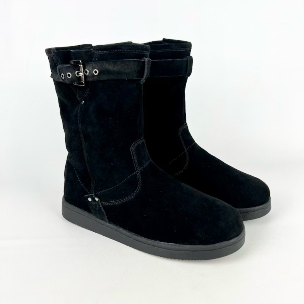 Marc Fisher Earra Black Suede Mid Calf Winter Boot 9